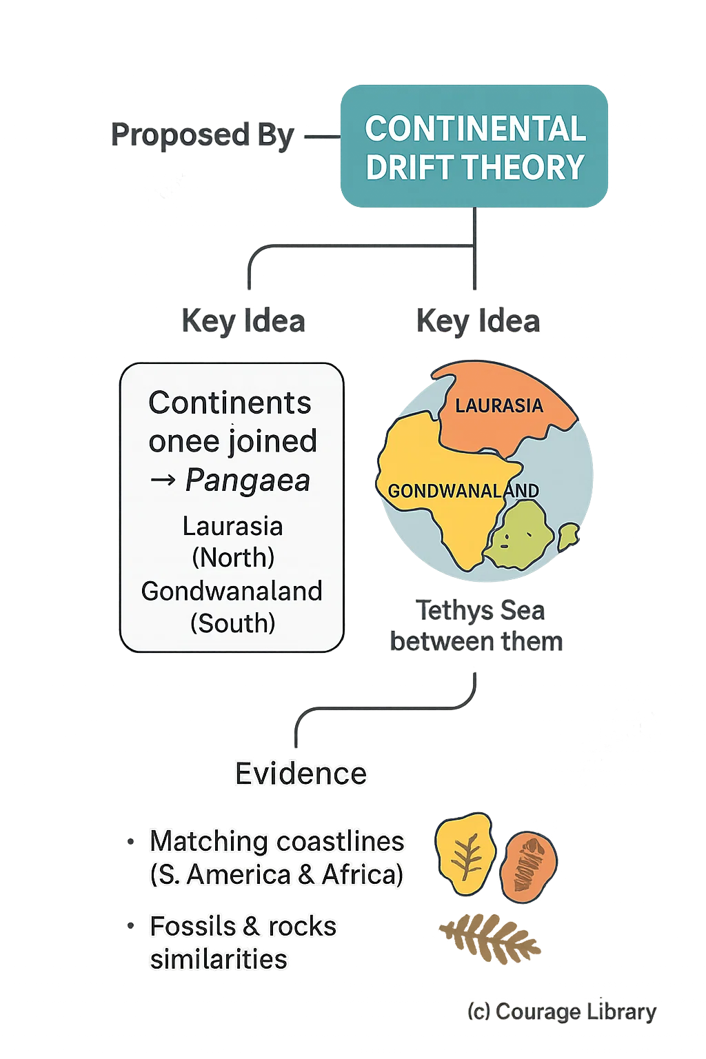 illustration of Continental Drift Theory